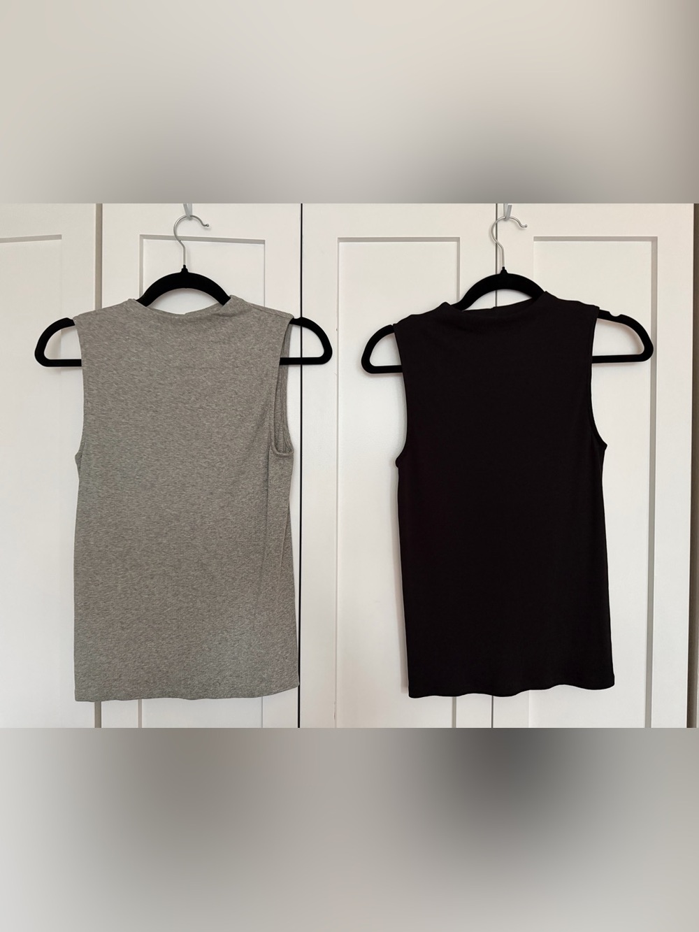 Everlane Sleeveless Mock Neck Tank Pack - Gray & Black